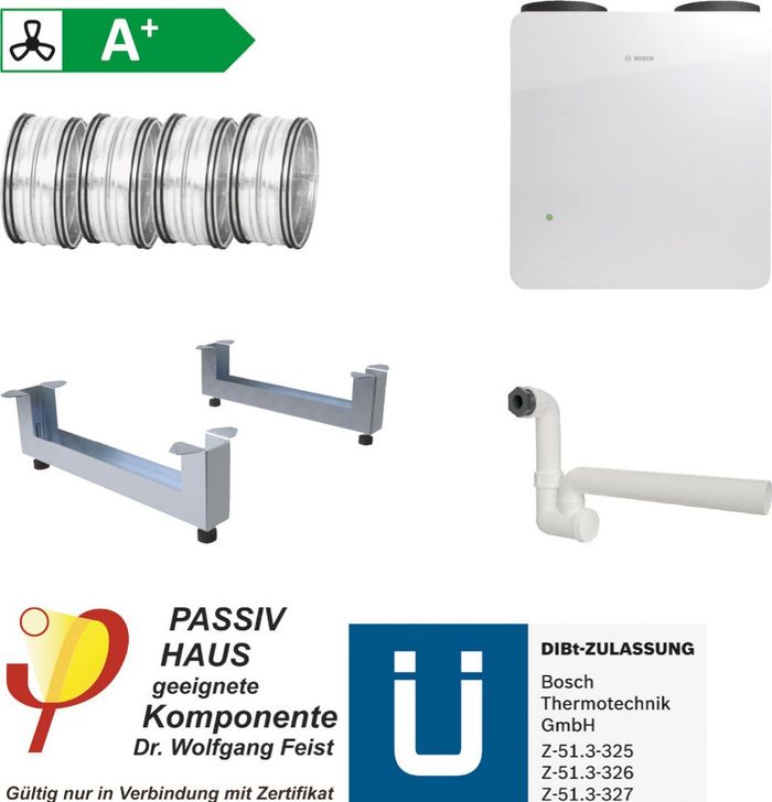 BOSCH Wohnungslüftungspaket BOPA VE8 V5001 C 450 E, Bodenkonsolen-Set - 7739621986