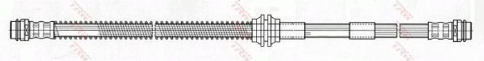 Bremsleitung elastisch vorne L/R (länge 542mm, M10x1/M10x1) passt zu: AUDI Q7...