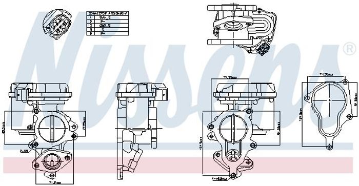 AGR Ventil passt zu: AUDI A4 B7, A6 C6 2.0D 07.04-08.11