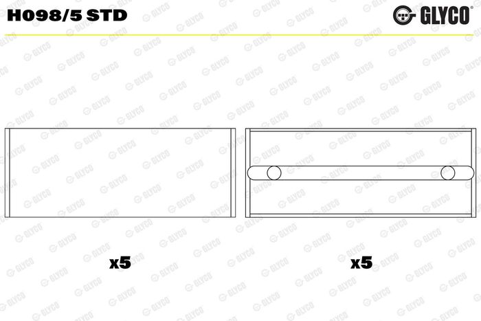 Kurbelwellenlager (STD, Hauptlager; Komplett) passt zu: VOLVO S40 I, V40; ARO...