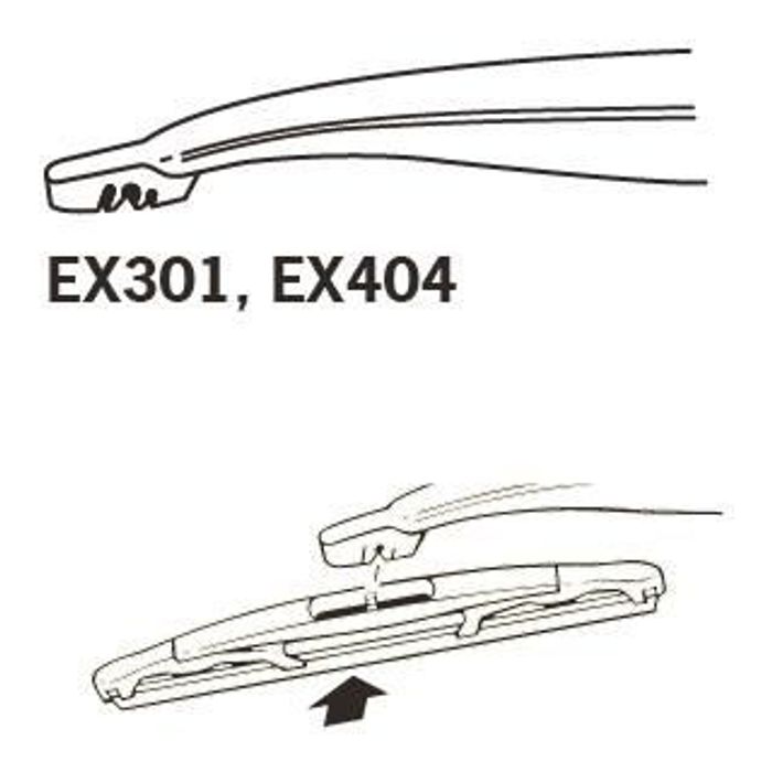 Wischerblatt Bügelwischer hinten (1Stück) ExactFit 300mm passt zu: VOLVO V60...