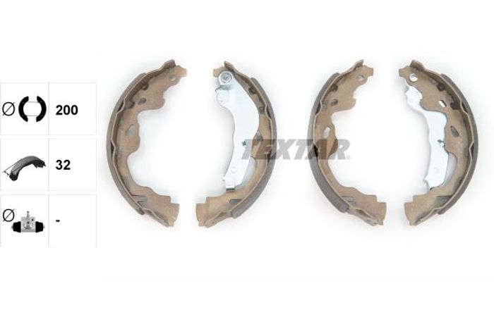 Bremsbacke passt zu: CITROEN C1, C1 II; OPEL AGILA B; PEUGEOT 107, 108; SUZUK...