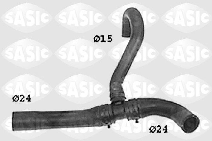 Kühlsystem Gummischlauch oben (15mm/24mm/24mm) passt zu: AUDI A4 B5; VW PASSA...