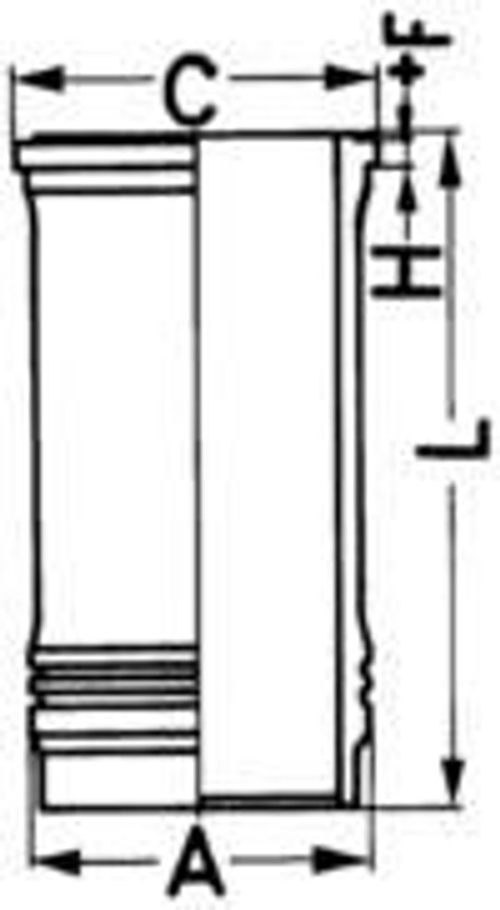 Zylinderbuchse (128mm) D943A passt zu: HANOMAG 44C, 44D TURBO, 44DI TURBO, 55...