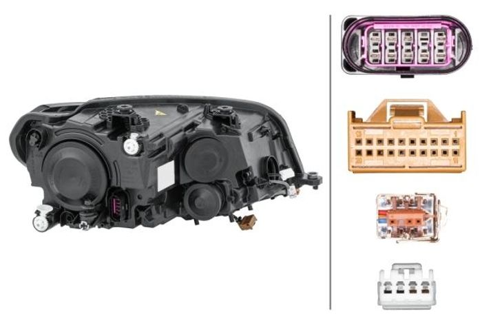 Scheinwerfer L (D3S/LED/W21, elektrisch, mit motor) passt zu: VW CADDY IV 05....