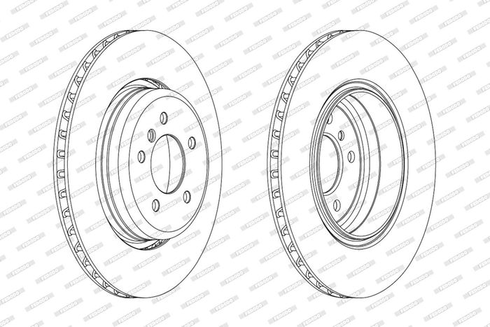 Zweiteilige Bremsscheibe hinten L/R passt zu: BMW 5 (E60), 5 (E61), 6 (E63),...