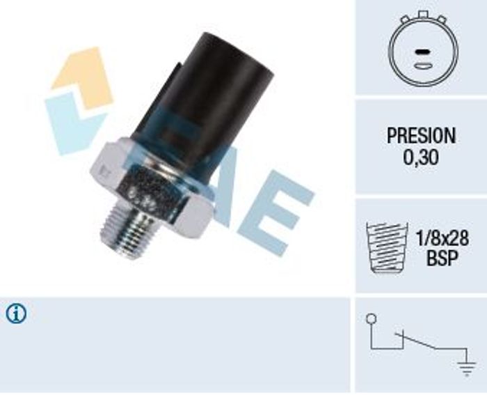 Öldrucksensor (0,3bar, 1 pin, schwarz) passt zu: HYUNDAI ACCENT II, ACCENT II...