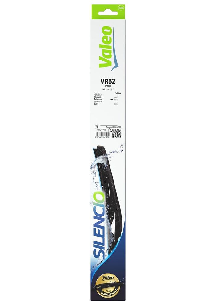 Wischerblatt Bügelwischer hinten (1Stück) Silencio 240mm passt zu: PEUGEOT 50...