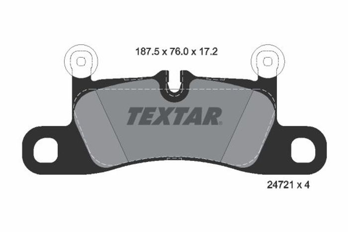 Bremsbelagsatz hinten , passt zu: PORSCHE CAYENNE; VW TOUAREG 2.9-4.8 01.10