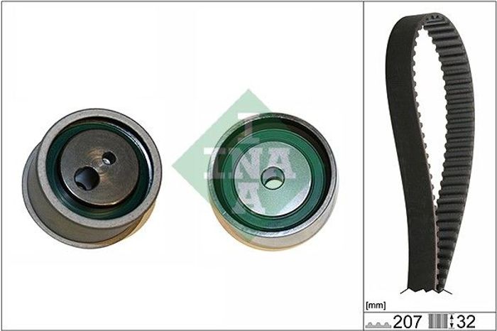 Ventilsteuerung Satz (Riemen + Rolle) passt zu: HYUNDAI COUPE II, SANTA F&Eacute; I,...