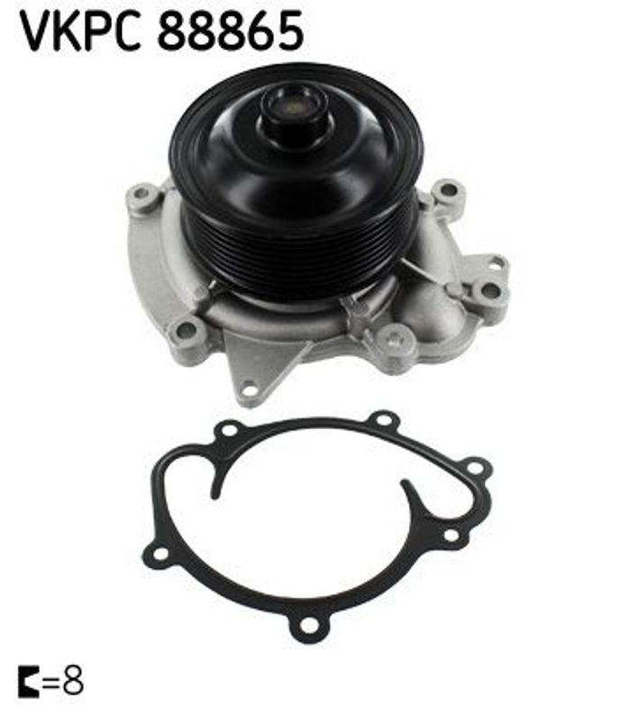 Kühlmittelpumpe, mit dichtung passt zu: MERCEDES C (W203), C (W204), C T-MODE...