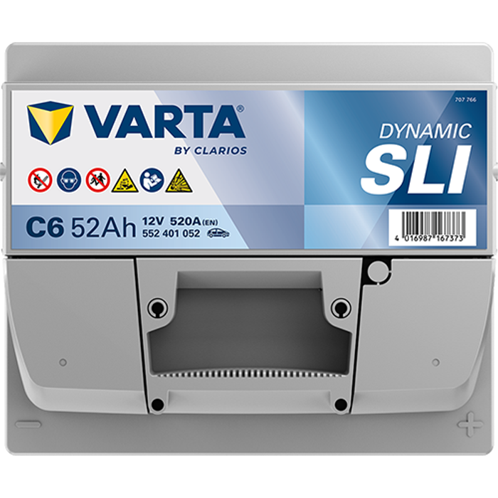 Batterie VARTA 12V 52Ah/520A (EN) Dynamic SLI (P+ standardpol) 207x175x175 B1...