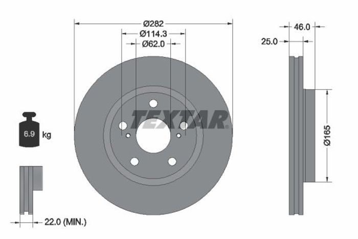 Bremsscheibe vorne L/R passt zu: SUZUKI SWACE; TOYOTA COROLLA, YARIS CROSS 1....