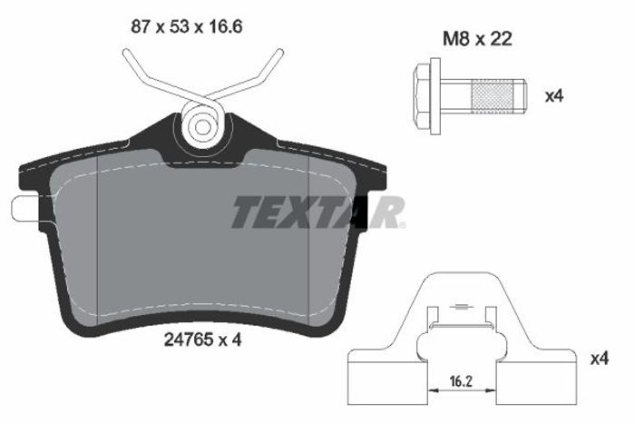 Bremsbelagsatz hinten , passt zu: DS DS 4; CITROEN BERLINGO, BERLINGO MULTISP...