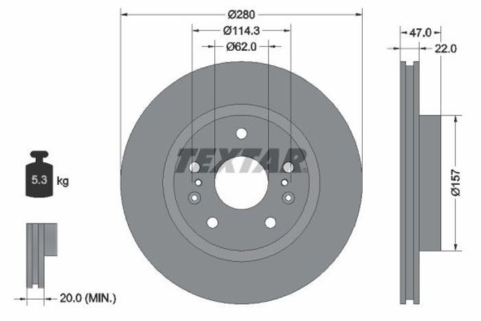 Bremsscheibe vorne L/R passt zu: SUZUKI S-CROSS, SX4 S-CROSS, VITARA 1.0-1.6D...