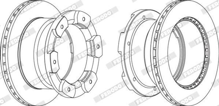 Bremsscheibe hinten L/R passt zu: IVECO DAILY IV, DAILY V, DAILY VI; TOYOTA S...