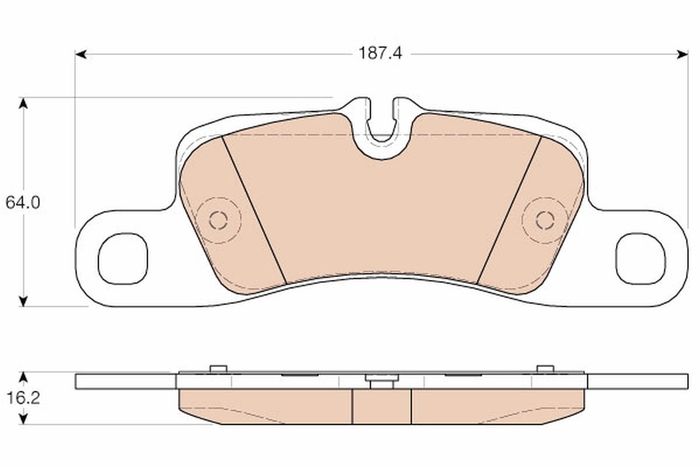 Bremsbelagsatz hinten , passt zu: PORSCHE CAYENNE 3.0D-4.8 06.10-12.18