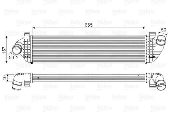 Ansaugluftkühler passt zu: VOLVO C30, C70 II, S40 II, V40, V50 1.6D/2.0D/2.5...