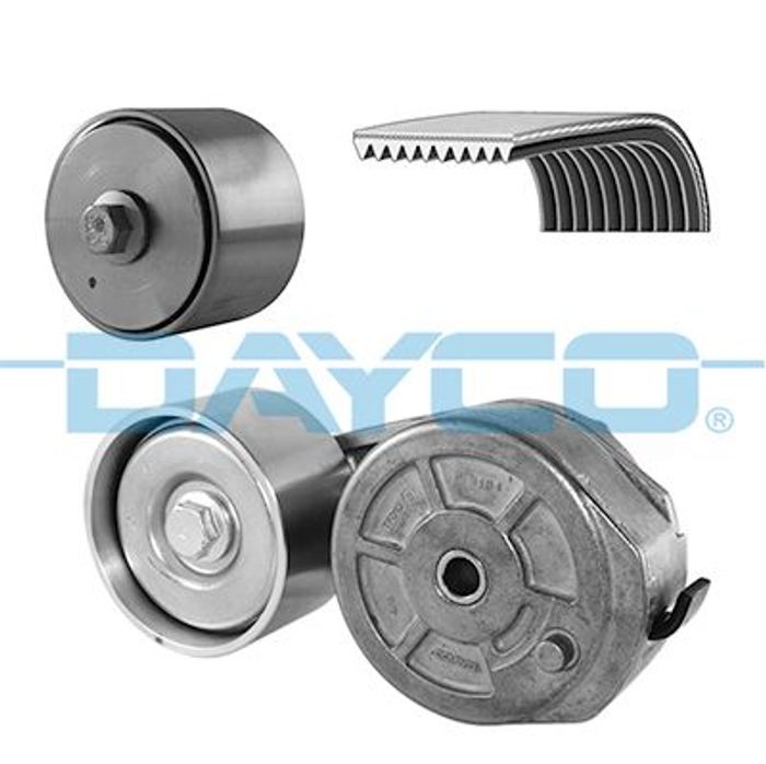 Satz der Rippenriemen (mit Spanner) länge 1714mm passt zu: IVECO STRALIS II,...