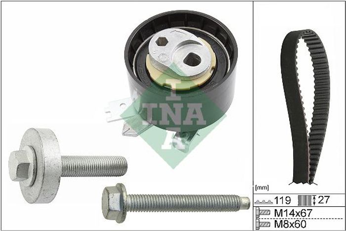 Ventilsteuerung Satz (Riemen + Rolle) passt zu: MERCEDES A (V177), A (W176),...