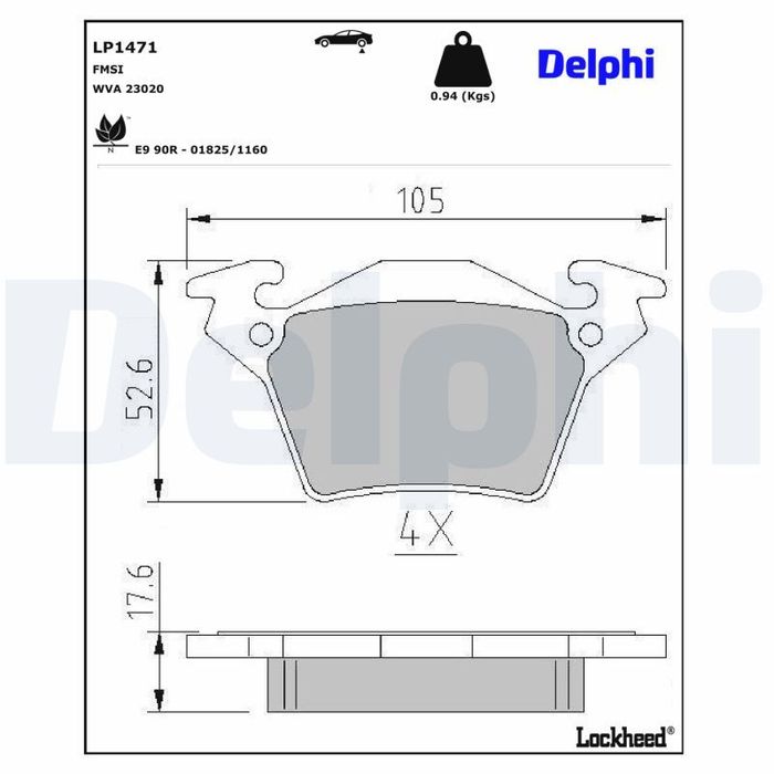 Bremsbelagsatz hinten , passt zu: MERCEDES V (638/2), VITO (W638) 2.0-2.8 02....
