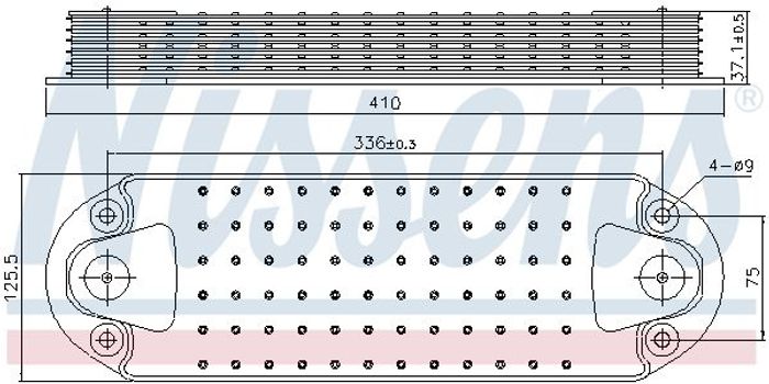 Ölkühler (126x37x410mm, rippenanzahl: 6) EURO 5 passt zu: RVI KERAX, PREMIUM,...