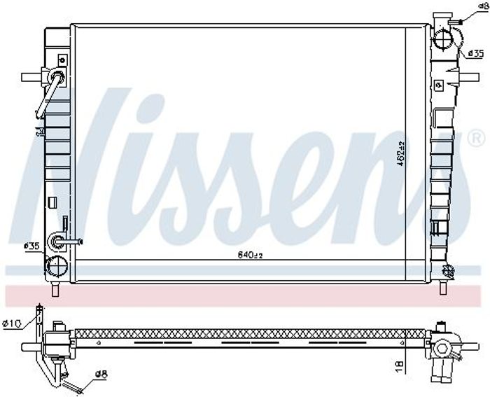 Kühler Motor passt zu: HYUNDAI TUCSON; KIA SPORTAGE II 2.0/2.0D/2.7 08.04-12.10