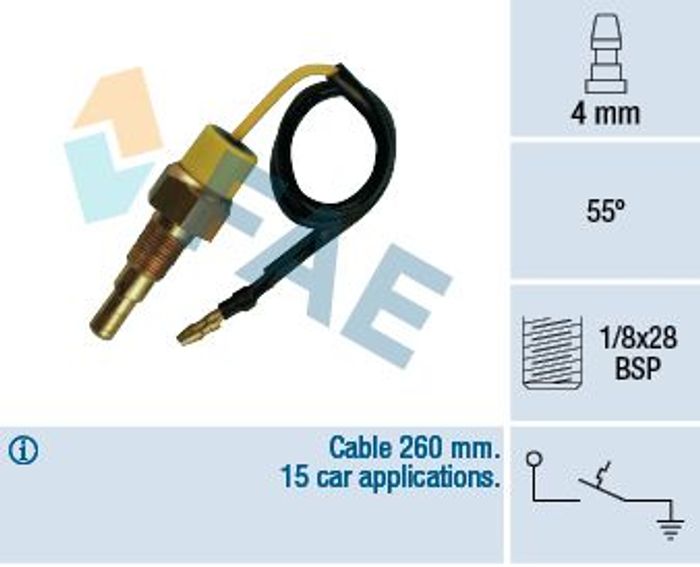 Kühlmitteltemperatur -Sensor (anzahl der Pins: 1, gelb) passt zu: OPEL ASTRA...