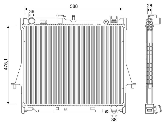 Kühler Motor (automatikgetriebe/mit mechanischer getriebe) passt zu: TOYOTA H...