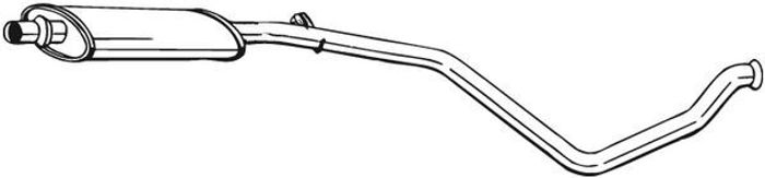 Schalldämpfer des Auspuffsystems Mitte passt zu: PEUGEOT 306 1.4-1.9D 06.94-0...