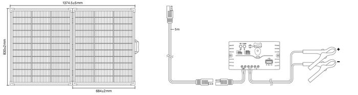(EN) Solar charger BATTERYcharge SOLAR; OHPS200, ladespannung: 20,35 V, lades...