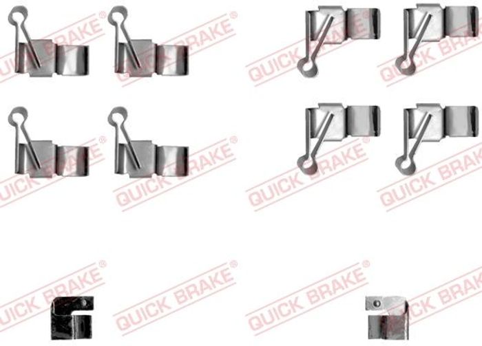 Montagesatz des Bremsklotzes vorne passt zu: TOYOTA HIACE IV, HIACE V 2.4-2.7...