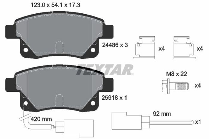 Bremsbelagsatz hinten , passt zu: FORD TRANSIT, TRANSIT TOURNEO 2.2D-3.2D 04....