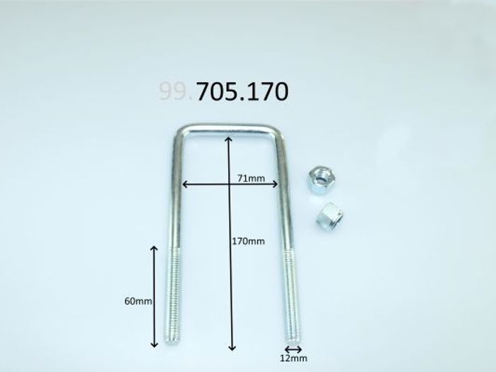 Federbügel 170mm M12 passt zu: MITSUBISHI L200 / TRITON 2.5D 11.05-12.15