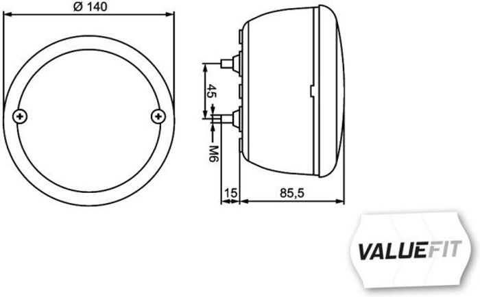 Lampe hinten L/R (LED, 12/24V, mit Blinker, mit Bremsleuchte, standlicht, ohn...