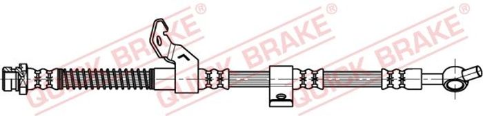 Bremsleitung elastisch vorne L (länge 540mm, M10x1) passt zu: KIA MAGENTIS II...