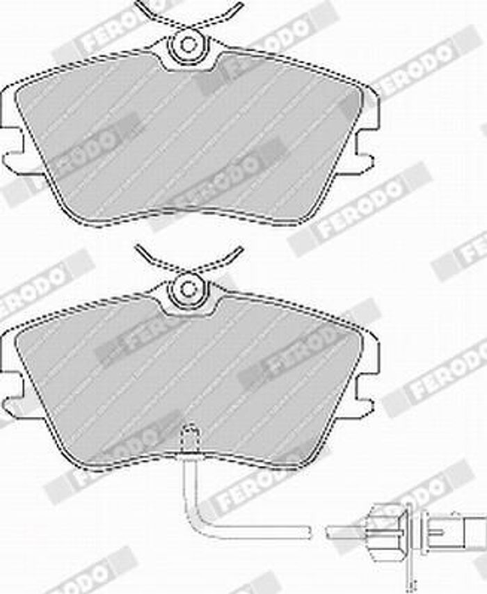 Bremsbelagsatz vorne (mit Bremssattelführungsschrauben), passt zu: VW LT 28-4...