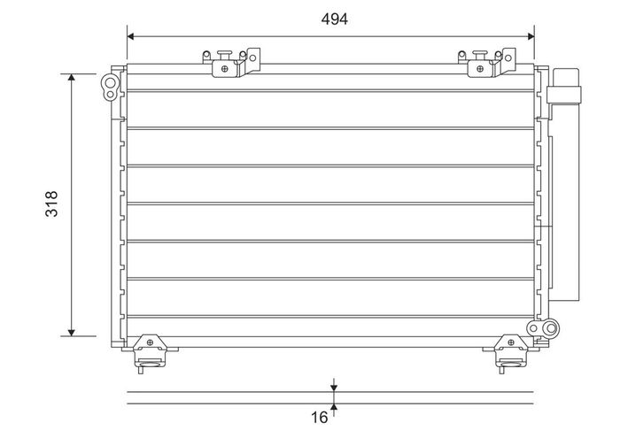 Klimaanlage Kondensator passt zu: TOYOTA YARIS, YARIS VERSO 1.0/1.3/1.4D 04.9...
