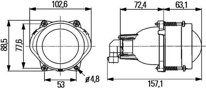 Scheinwerfer L/R (HB3, einsatzfarbe: schwarz) passt zu: CLAAS 920, 930, 940, 950