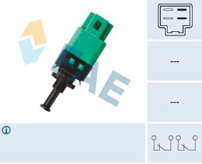 Lichtschalter Bremse passt zu: CHEVROLET AVEO / KALOS, EPICA, EVANDA, LACETTI...