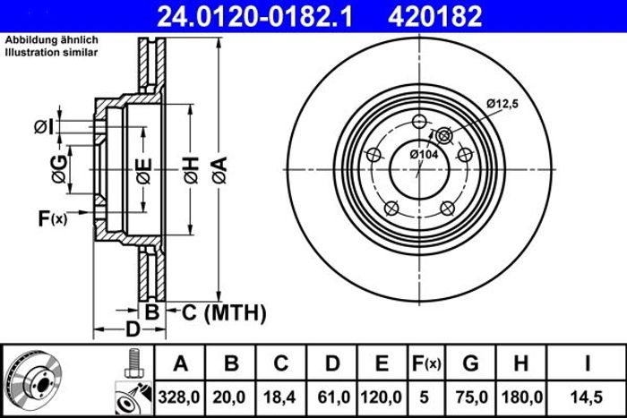 Bremsscheibe hinten L/R passt zu: BMW 3 (E46), 7 (E38), 8 (E31), Z8 (E52) 3.2...
