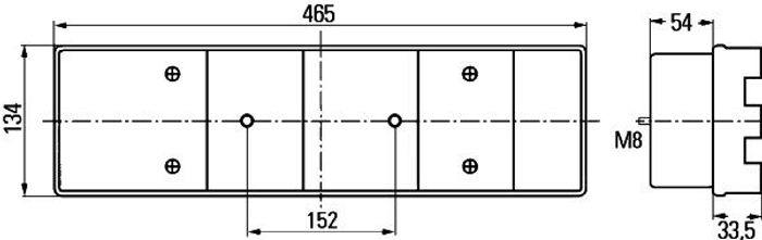 Lampe hinten R (P21W/R5W, 12/24V, mit Blinker, nebellicht, rückfahrlicht, mit...