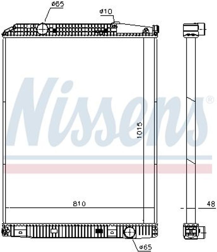 Kühler Motor ((en) without frame) passt zu: MERCEDES CITARO (O 530), CONECTO...