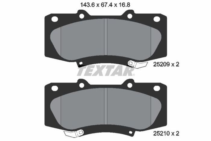 Bremsbelagsatz vorne , passt zu: TOYOTA FORTUNER, HILUX VII 2.5D/3.0D 06.04