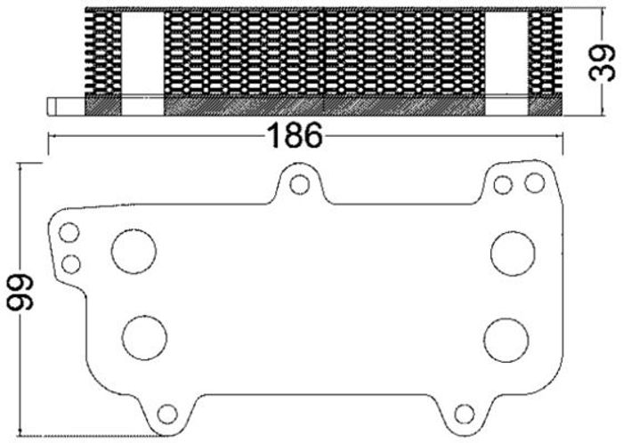 Motorölkühler (mit Dichtung) passt zu: VW CALIFORNIA T5 CAMPER, MULTIVAN T5,...