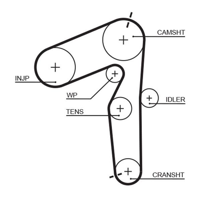 Ventilsteuerung Satz (Riemen + Rolle + Flüssigkeitspumpe) passt zu: ALFA ROME...