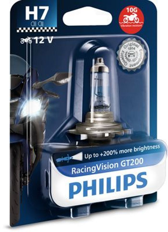 Glühbirne (Blister 1Stück) H7 12V 55W PX26D Motorrad RacingVision GT200 moto