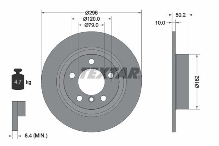 Bremsscheibe hinten L/R passt zu: MINI COUNTRYMAN (R60), PACEMAN (R61) 1.6 11...