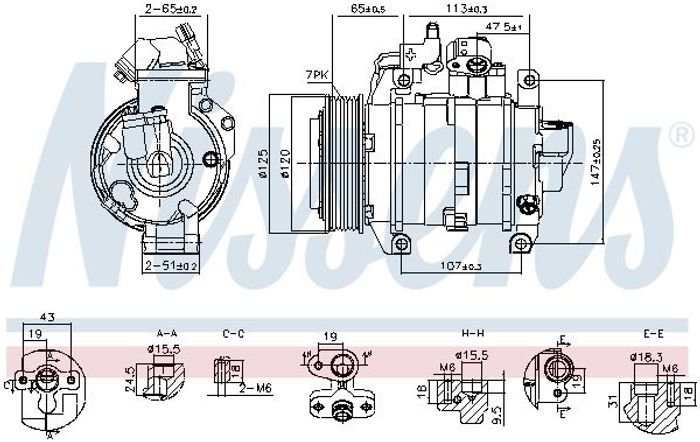 Klimakompressor passt zu: HONDA ACCORD VIII 2.4 07.08-06.15