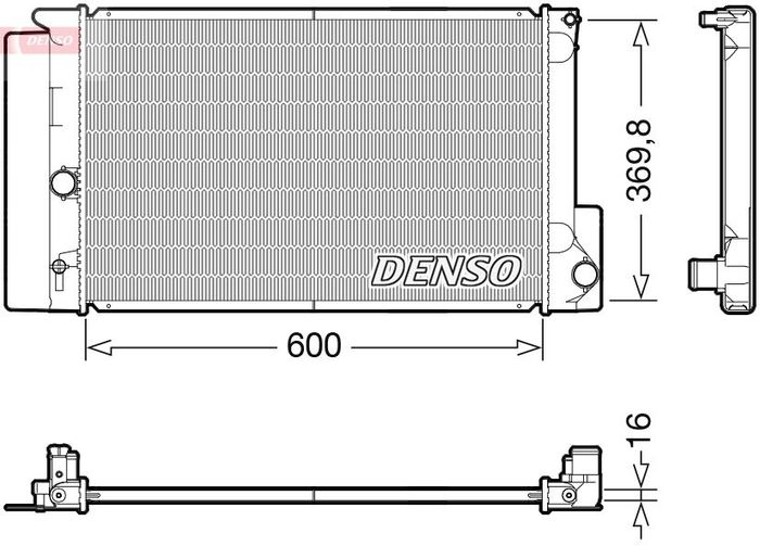 Kühler Motor passt zu: TOYOTA AURIS, AVENSIS, COROLLA, VERSO 1.3-2.0 11.01-08.19